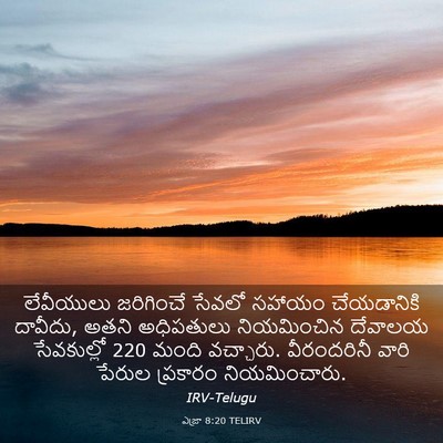 Picture 03 - ఎజ్రా 8:20 TELIRV - లేవీయులు జరిగించే - Bible Verse Picture