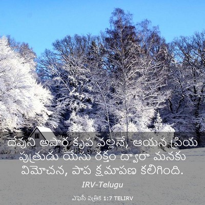 Picture 03 - ఎఫెసీ పత్రిక 1:7 TELIRV - దేవుని అపార కృప - Bible Verse Picture