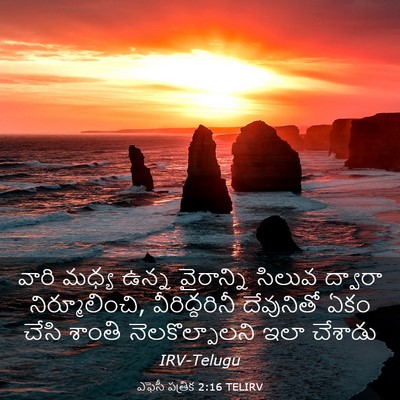Picture 03 - ఎఫెసీ పత్రిక 2:16 TELIRV - వారి మధ్య ఉన్న - Bible Verse Picture