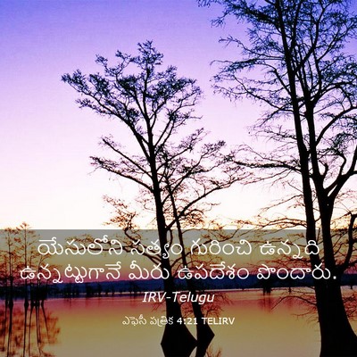 Picture 03 - ఎఫెసీ పత్రిక 4:21 TELIRV - యేసులోని సత్యం - Bible Verse Picture
