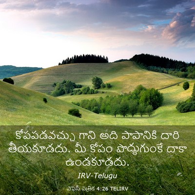 Picture 03 - ఎఫెసీ పత్రిక 4:26 TELIRV - కోపపడవచ్చు గాని - Bible Verse Picture