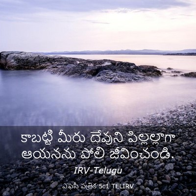 Picture 03 - ఎఫెసీ పత్రిక 5:1 TELIRV - కాబట్టి మీరు - Bible Verse Picture