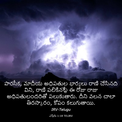 Picture 03 - ఎస్తేరు 1:18 TELIRV - పారసీక, మాదీయ - Bible Verse Picture