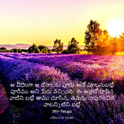 Picture 03 - ఎస్తేరు 9:26 TELIRV - ఆ విధంగా ఆ రోజులకు - Bible Verse Picture