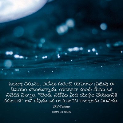 Picture 03 - ఓబద్యా 1:1 TELIRV - ఓబద్యా దర్శనం. - Bible Verse Picture