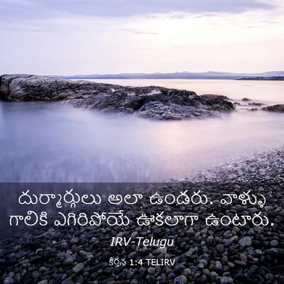 Picture 03 - కీర్తన 1:4 TELIRV - దుర్మార్గులు అలా - Bible Verse Picture