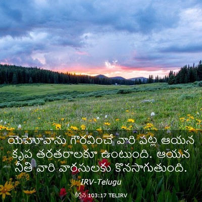 Picture 03 - కీర్తన 103:17 TELIRV - యెహోవాను గౌరవించే - Bible Verse Picture