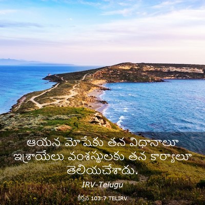 Picture 03 - కీర్తన 103:7 TELIRV - ఆయన మోషేకు తన - Bible Verse Picture