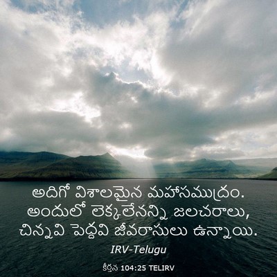 Picture 03 - కీర్తన 104:25 TELIRV - అదిగో విశాలమైన - Bible Verse Picture