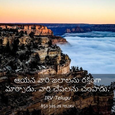 Picture 03 - కీర్తన 105:29 TELIRV - ఆయన వారి జలాలను - Bible Verse Picture