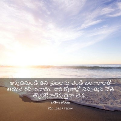 Picture 03 - కీర్తన 105:37 TELIRV - అక్కడనుండి తన - Bible Verse Picture