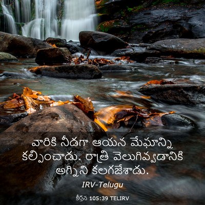 Picture 03 - కీర్తన 105:39 TELIRV - వారికి నీడగా ఆయన - Bible Verse Picture