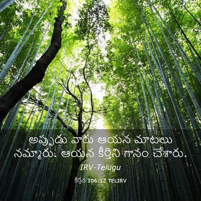 Picture 03 - కీర్తన 106:12 TELIRV - అప్పుడు వారు ఆయన - Bible Verse Picture