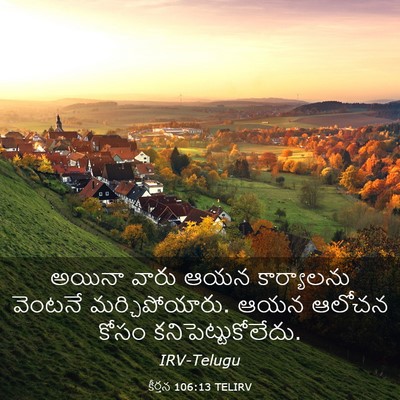 Picture 03 - కీర్తన 106:13 TELIRV - అయినా వారు ఆయన - Bible Verse Picture
