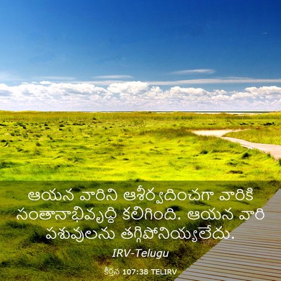 Picture 03 - కీర్తన 107:38 TELIRV - ఆయన వారిని - Bible Verse Picture