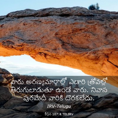 Picture 03 - కీర్తన 107:4 TELIRV - వారు - Bible Verse Picture