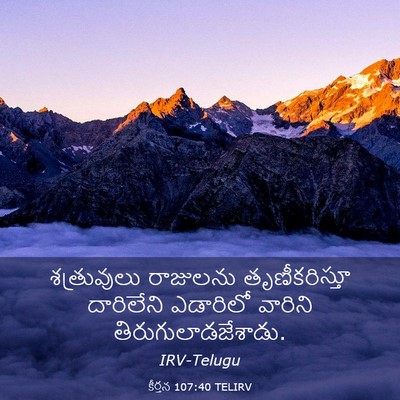 Picture 03 - కీర్తన 107:40 TELIRV - శత్రువులు రాజులను - Bible Verse Picture