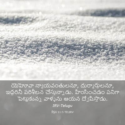 Picture 03 - కీర్తన 11:5 TELIRV - యెహోవా - Bible Verse Picture