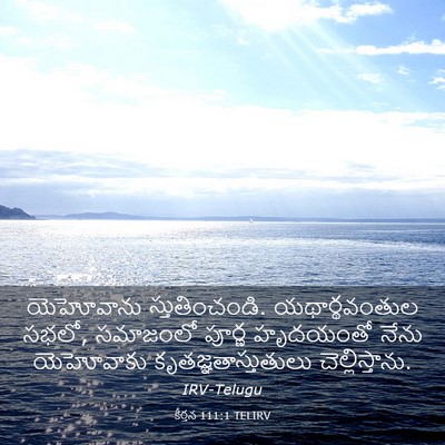 Picture 03 - కీర్తన 111:1 TELIRV - యెహోవాను - Bible Verse Picture