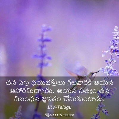 Picture 03 - కీర్తన 111:5 TELIRV - తన పట్ల భయభక్తులు - Bible Verse Picture