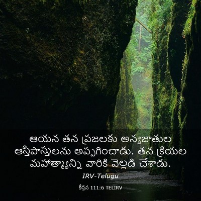 Picture 03 - కీర్తన 111:6 TELIRV - ఆయన తన ప్రజలకు - Bible Verse Picture