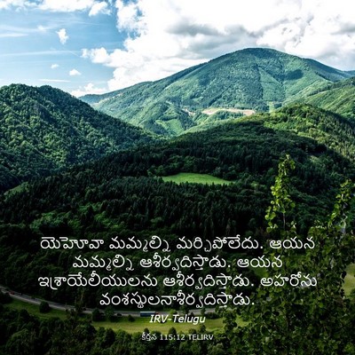 Picture 03 - కీర్తన 115:12 TELIRV - యెహోవా మమ్మల్ని - Bible Verse Picture