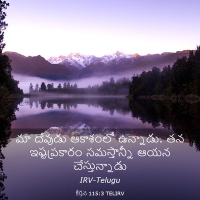 Picture 03 - కీర్తన 115:3 TELIRV - మా దేవుడు ఆకాశంలో - Bible Verse Picture