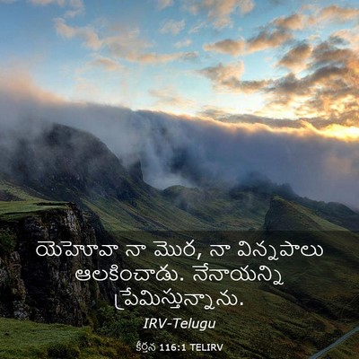 Picture 03 - కీర్తన 116:1 TELIRV - యెహోవా నా మొర, నా - Bible Verse Picture
