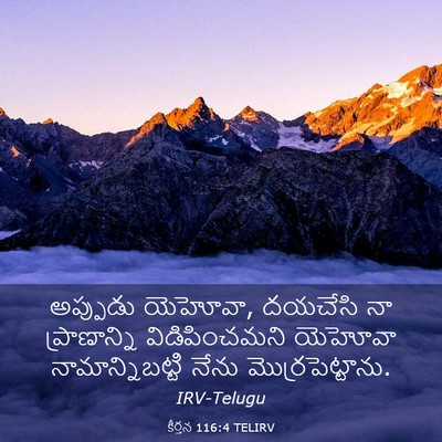 Picture 03 - కీర్తన 116:4 TELIRV - అప్పుడు యెహోవా, - Bible Verse Picture