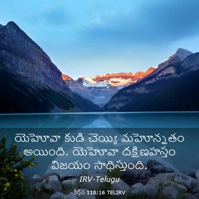 Picture 03 - కీర్తన 118:16 TELIRV - యెహోవా కుడి - Bible Verse Picture