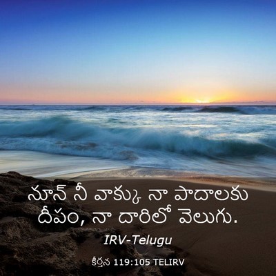 Picture 03 - కీర్తన 119:105 TELIRV - నూన్‌ నీ వాక్కు నా - Bible Verse Picture