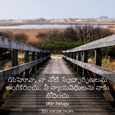 Picture 03 - కీర్తన 119:108 TELIRV - యెహోవా, నా నోటి - Bible Verse Picture