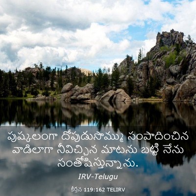 Picture 03 - కీర్తన 119:162 TELIRV - పుష్కలంగా - Bible Verse Picture