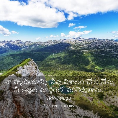 Picture 03 - కీర్తన 119:32 TELIRV - నా హృదయాన్ని నీవు - Bible Verse Picture