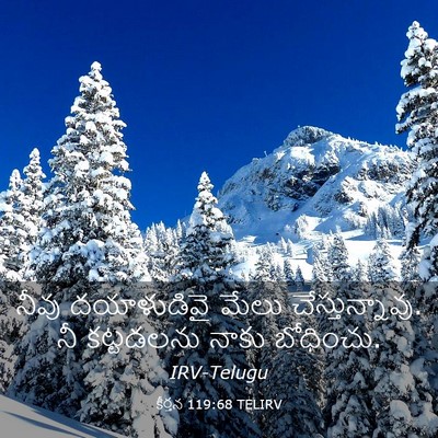 Picture 03 - కీర్తన 119:68 TELIRV - నీవు దయాళుడివై - Bible Verse Picture