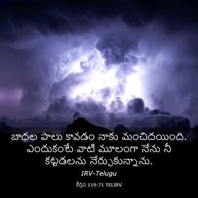 Picture 03 - కీర్తన 119:71 TELIRV - బాధల పాలు కావడం - Bible Verse Picture