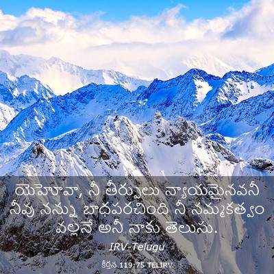 Picture 03 - కీర్తన 119:75 TELIRV - యెహోవా, నీ - Bible Verse Picture