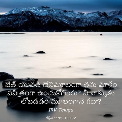 Picture 03 - కీర్తన 119:9 TELIRV - బేత్‌ యువత - Bible Verse Picture