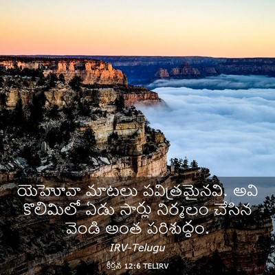 Picture 03 - కీర్తన 12:6 TELIRV - యెహోవా మాటలు - Bible Verse Picture