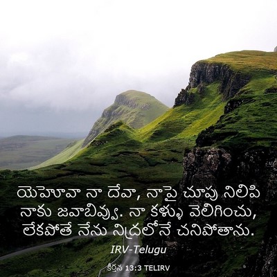 Picture 03 - కీర్తన 13:3 TELIRV - యెహోవా నా దేవా, - Bible Verse Picture