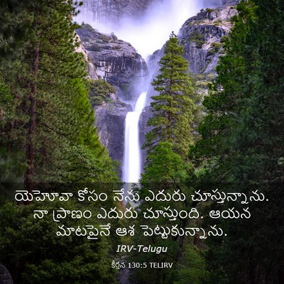 Picture 03 - కీర్తన 130:5 TELIRV - యెహోవా కోసం నేను - Bible Verse Picture