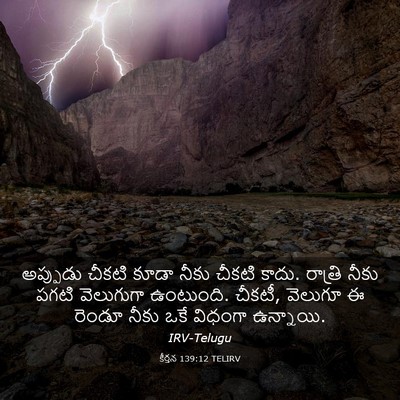 Picture 03 - కీర్తన 139:12 TELIRV - అప్పుడు చీకటి - Bible Verse Picture