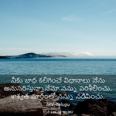 Picture 03 - కీర్తన 139:24 TELIRV - నీకు బాధ కలిగించే - Bible Verse Picture