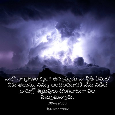 Picture 03 - కీర్తన 142:3 TELIRV - నాలో నా ప్రాణం - Bible Verse Picture