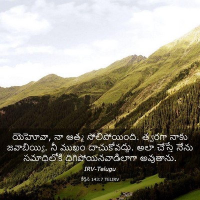 Picture 03 - కీర్తన 143:7 TELIRV - యెహోవా, నా ఆత్మ - Bible Verse Picture