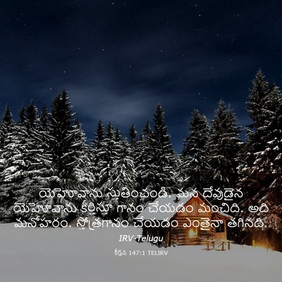 Picture 03 - కీర్తన 147:1 TELIRV - యెహోవాను - Bible Verse Picture