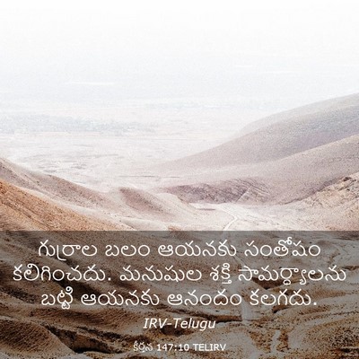 Picture 03 - కీర్తన 147:10 TELIRV - గుర్రాల బలం ఆయనకు - Bible Verse Picture