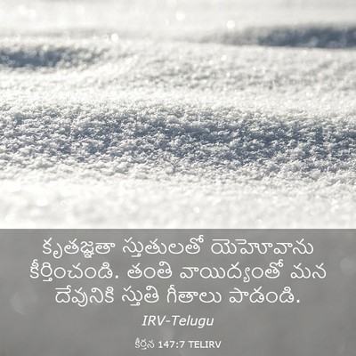 Picture 03 - కీర్తన 147:7 TELIRV - కృతజ్ఞతా - Bible Verse Picture