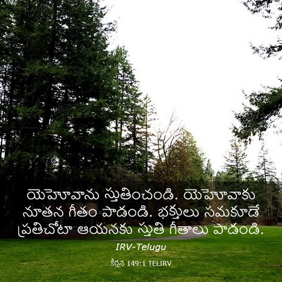 Picture 03 - కీర్తన 149:1 TELIRV - యెహోవాను - Bible Verse Picture