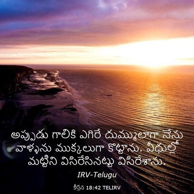 Picture 03 - కీర్తన 18:42 TELIRV - అప్పుడు గాలికి - Bible Verse Picture